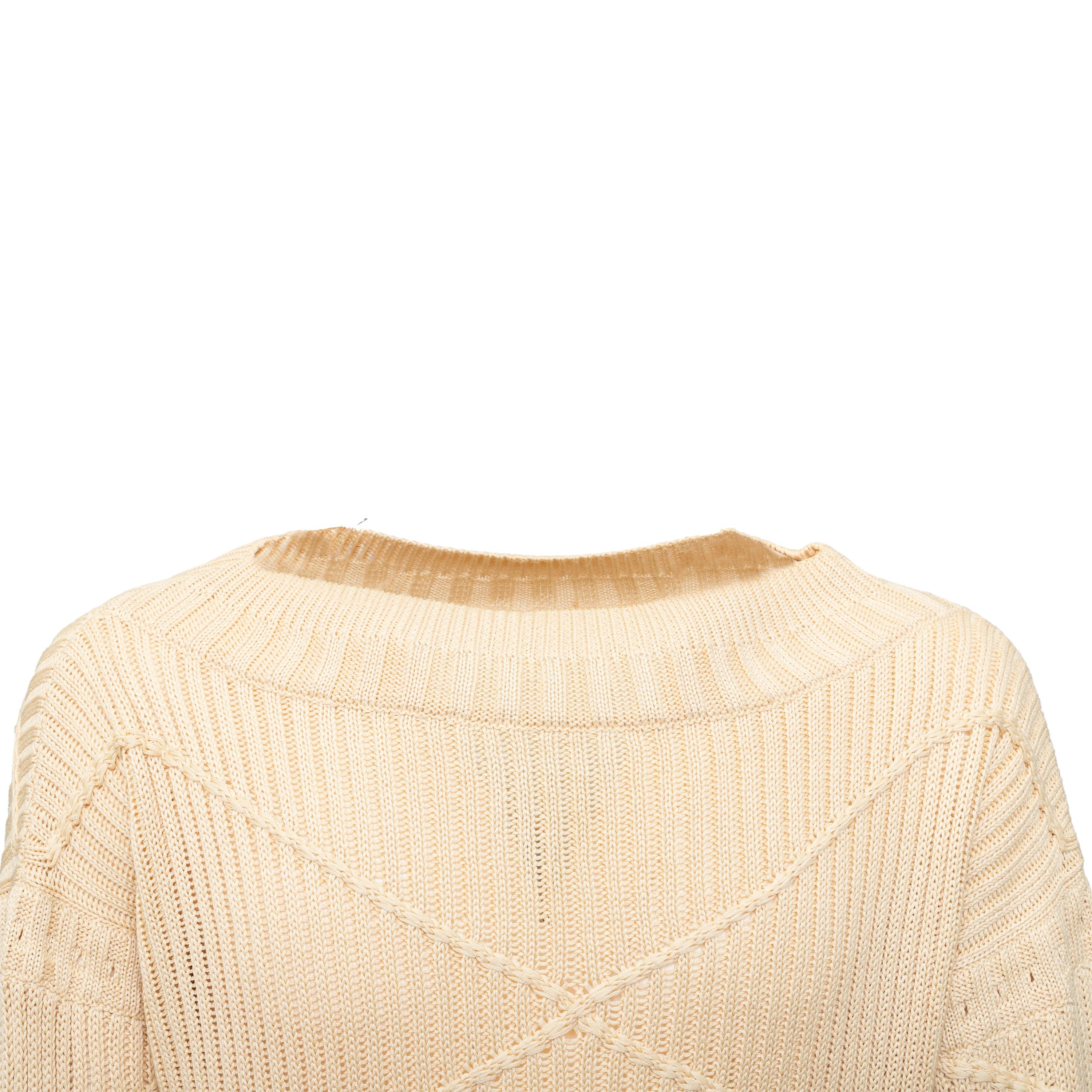 Beige Collection Privée Silk Sweater - '90s For Sale