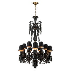 Collection Regina di Colori Chandelier, NCS 210/WS Black Oro by JAGO