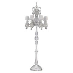 Collection Regina Floor Lamp, Metal and Crystal, NCP 201/8 WS by JAGO