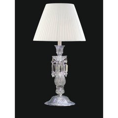 Collection Regina Table Lamp, Metal and Crystal, NCL 221/WS by JAGO