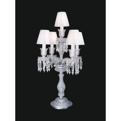 Collection Regina Table Lamp, Metal and Crystal, NCL 225/WS by JAGO