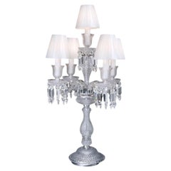 Collection Regina Table Lamp, Metal and Crystal, NCL 225/WS by JAGO