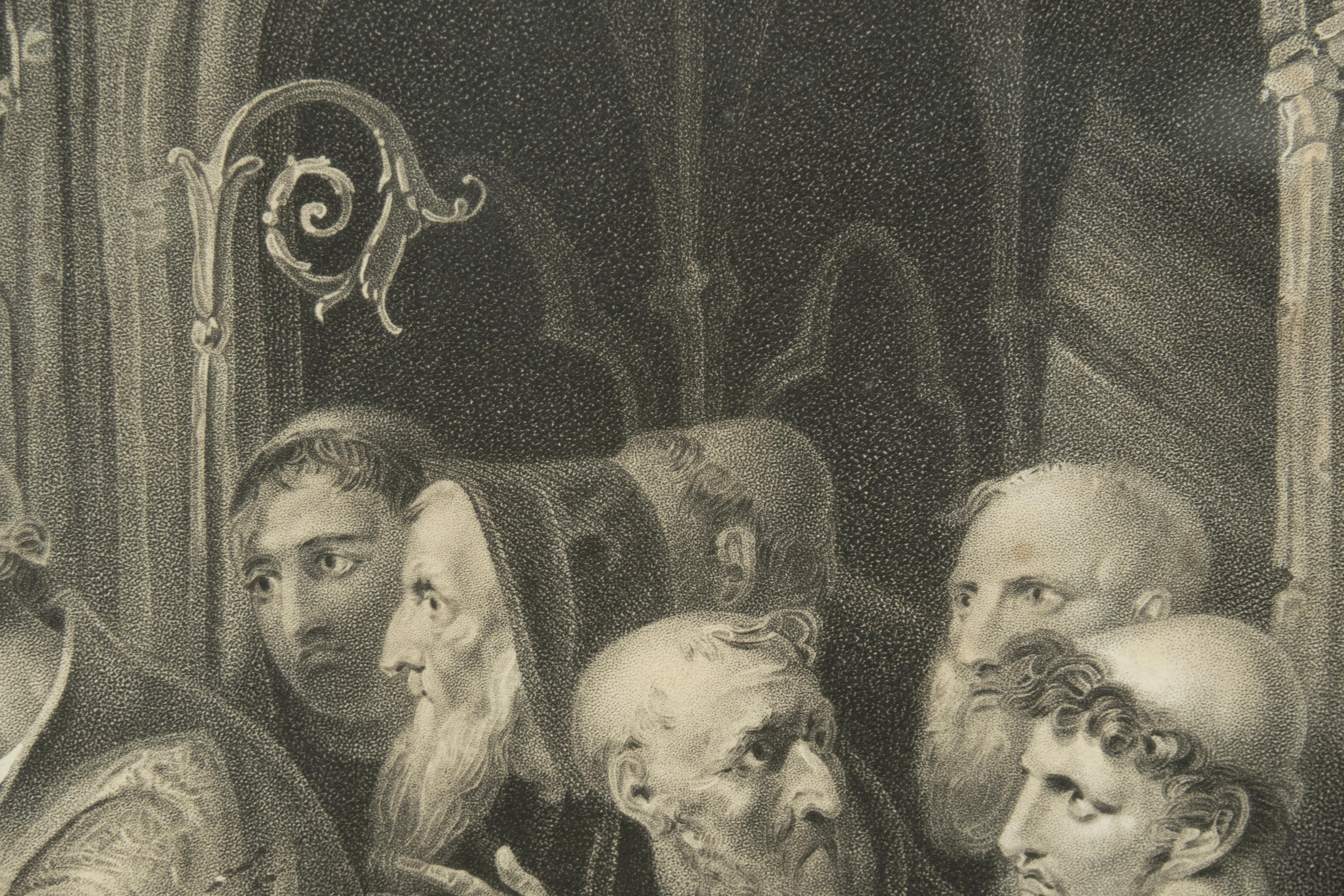 Collection six encadrées  Gravures de scènes de théâtre de Shakespeare par Boydell en vente 5