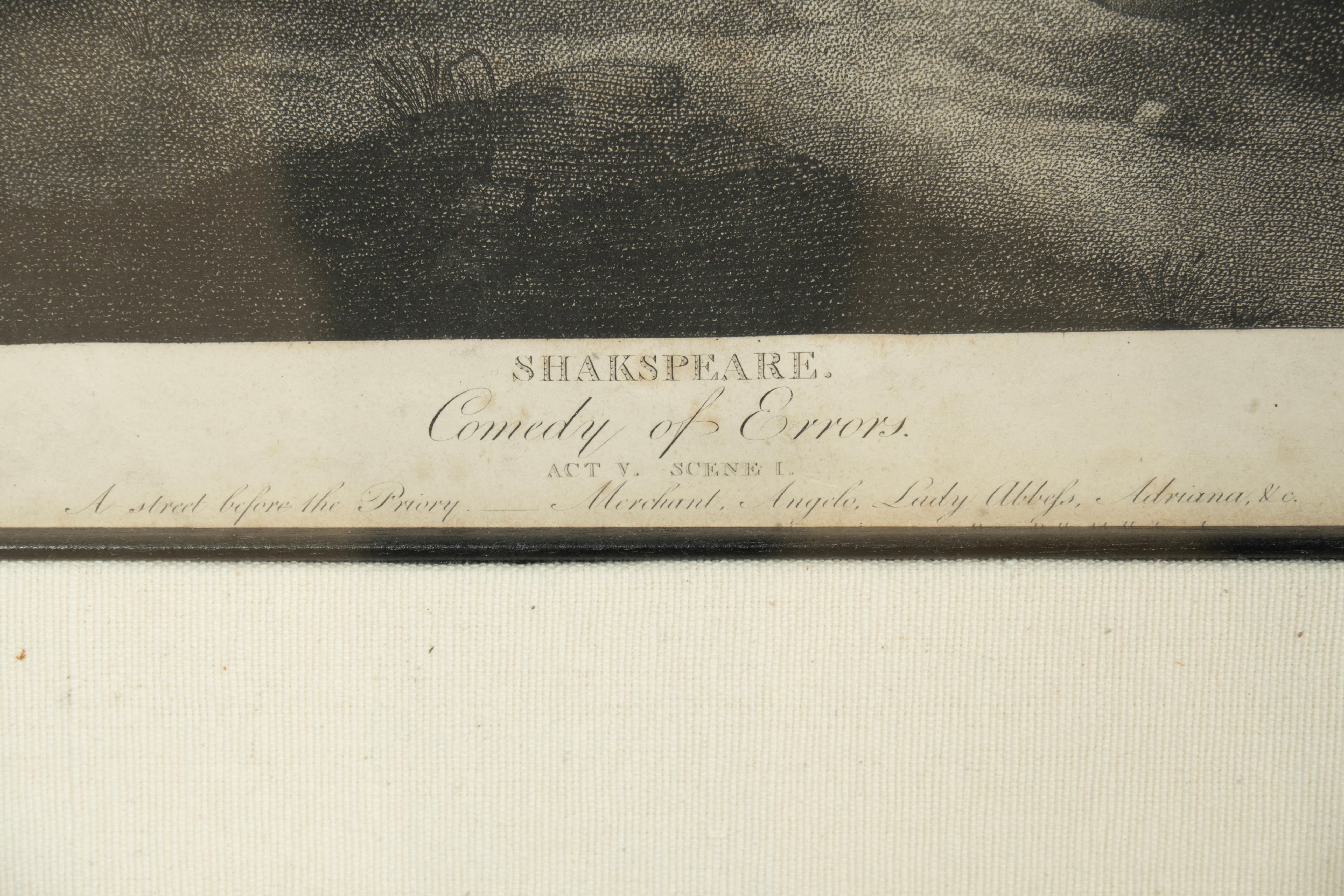 Collection six encadrées  Gravures de scènes de théâtre de Shakespeare par Boydell en vente 7