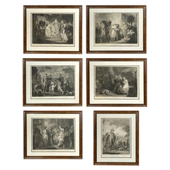 Colección Seis Enmarcado  Grabados De Escenas De Obras De Shakespeare Por Boydell