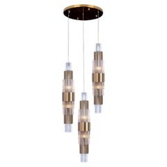 Collection Spiga Suspension, Metal and Glass, NCS 159/3 by JAGO