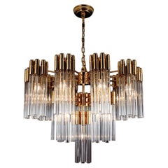 Collezione Urano: lampadario in metallo, cristallo e vetro, NCS 166/85 di JAGO