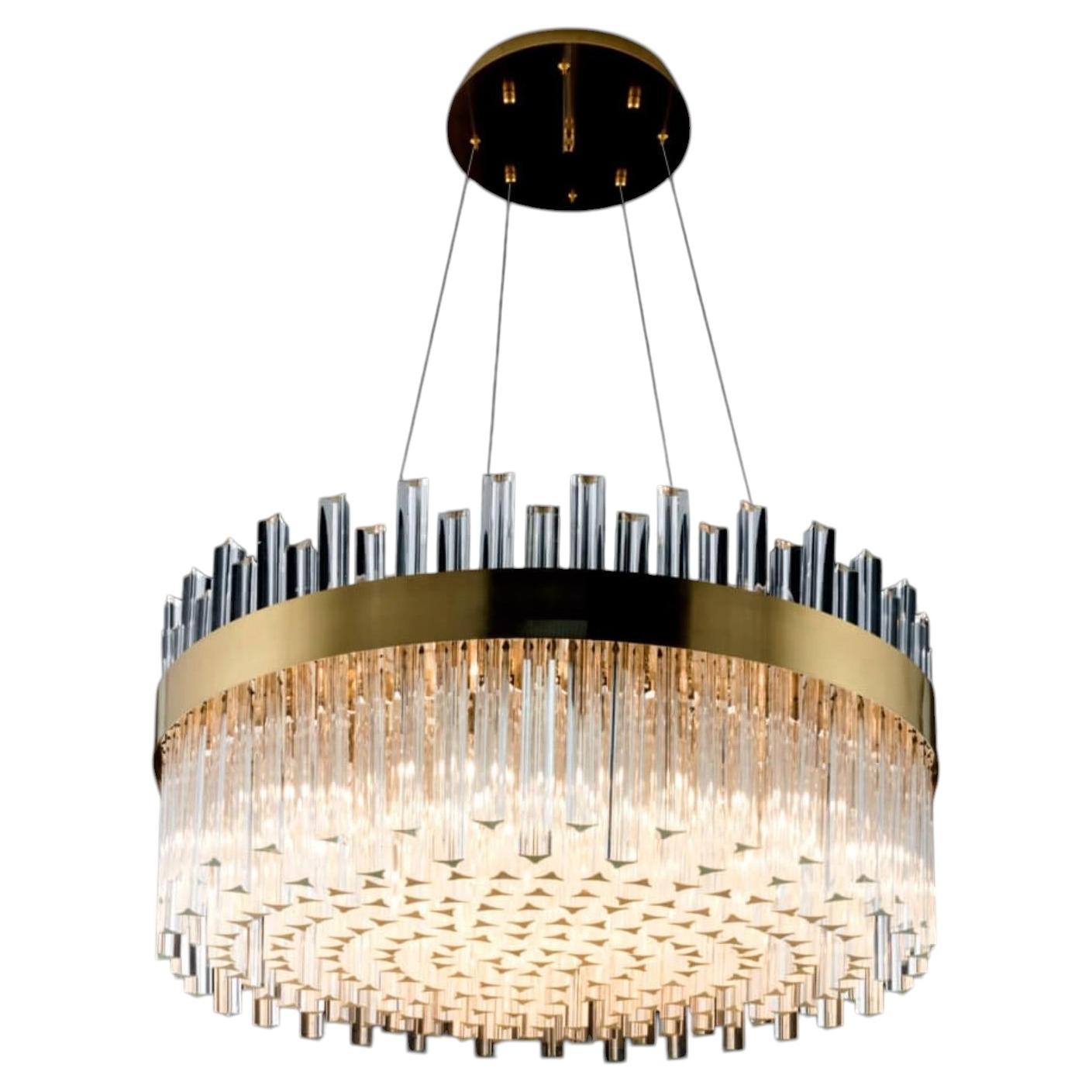 Collection Venere Chandelier, Metal and Crystal, NCS 134/120 by JAGO For Sale