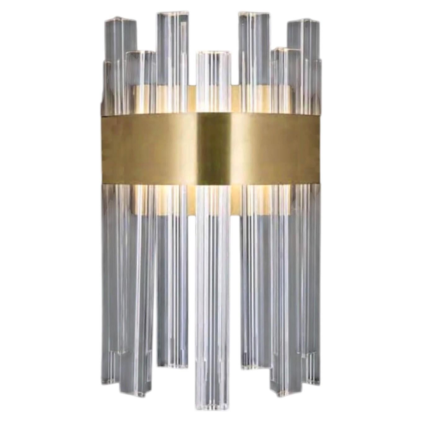 Collection Venere Wall Lamp, Metal and Crystal, NCL 128 by JAGO