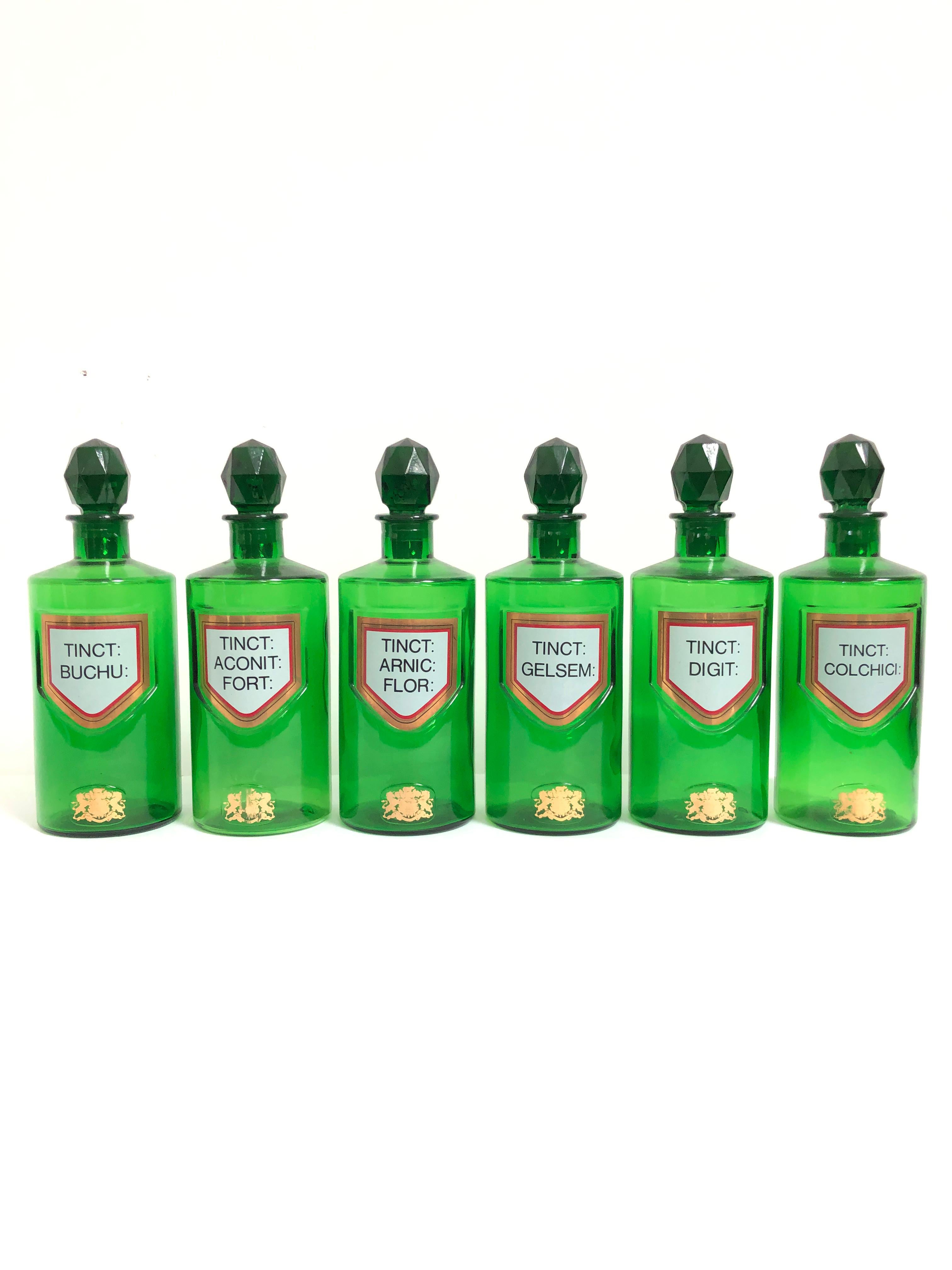 20th Century Collection Vintage Apothecary Royal Pharmaceutical Society Glass Bottles Bottle