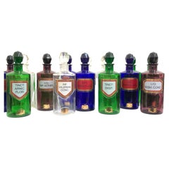 Collection Vintage Apothecary Royal Pharmaceutical Society Glass Bottles Bottle