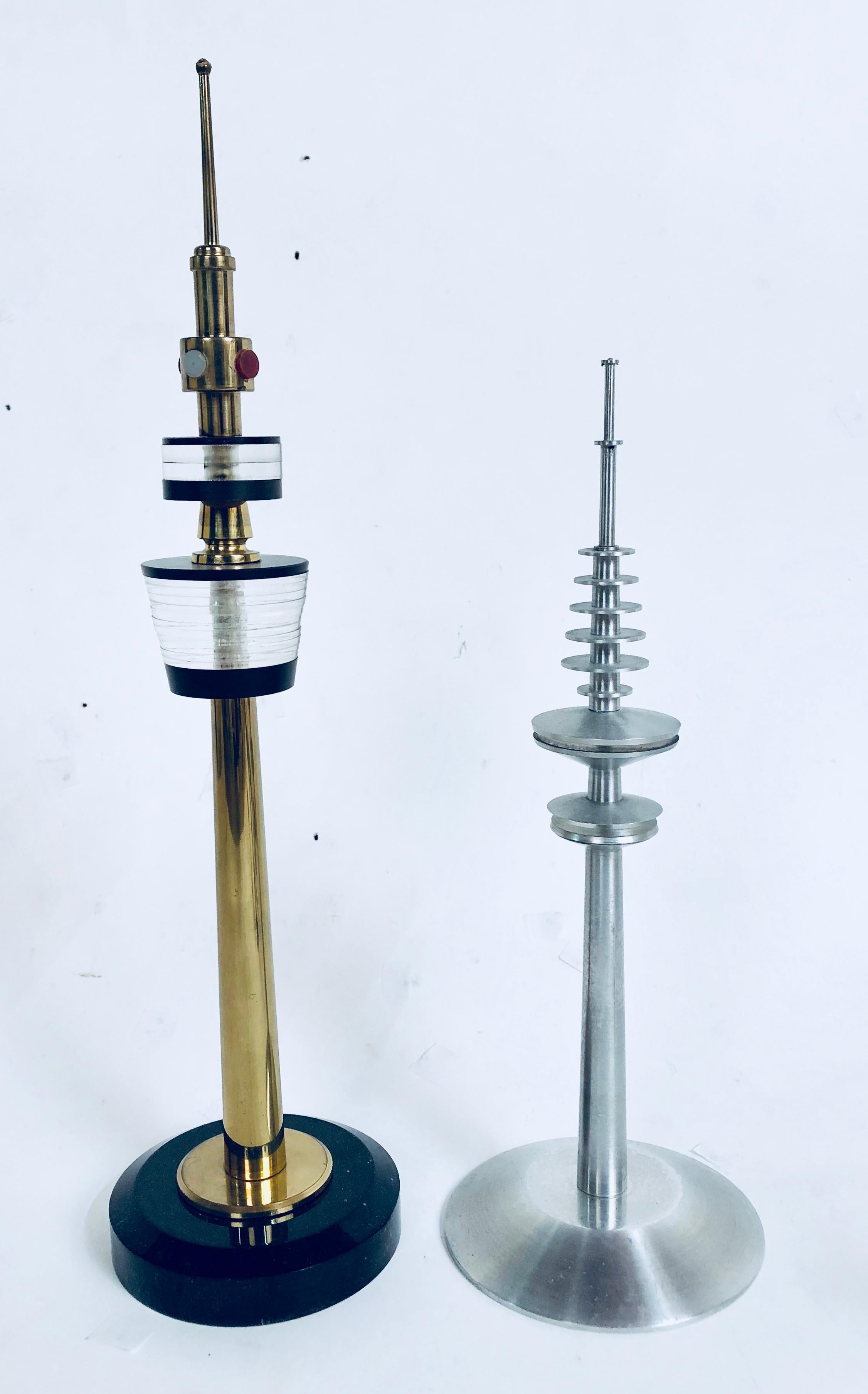 20th Century Collection Vintage Space Age Looking TV Tower Models circa 1950-1970 from Europe
