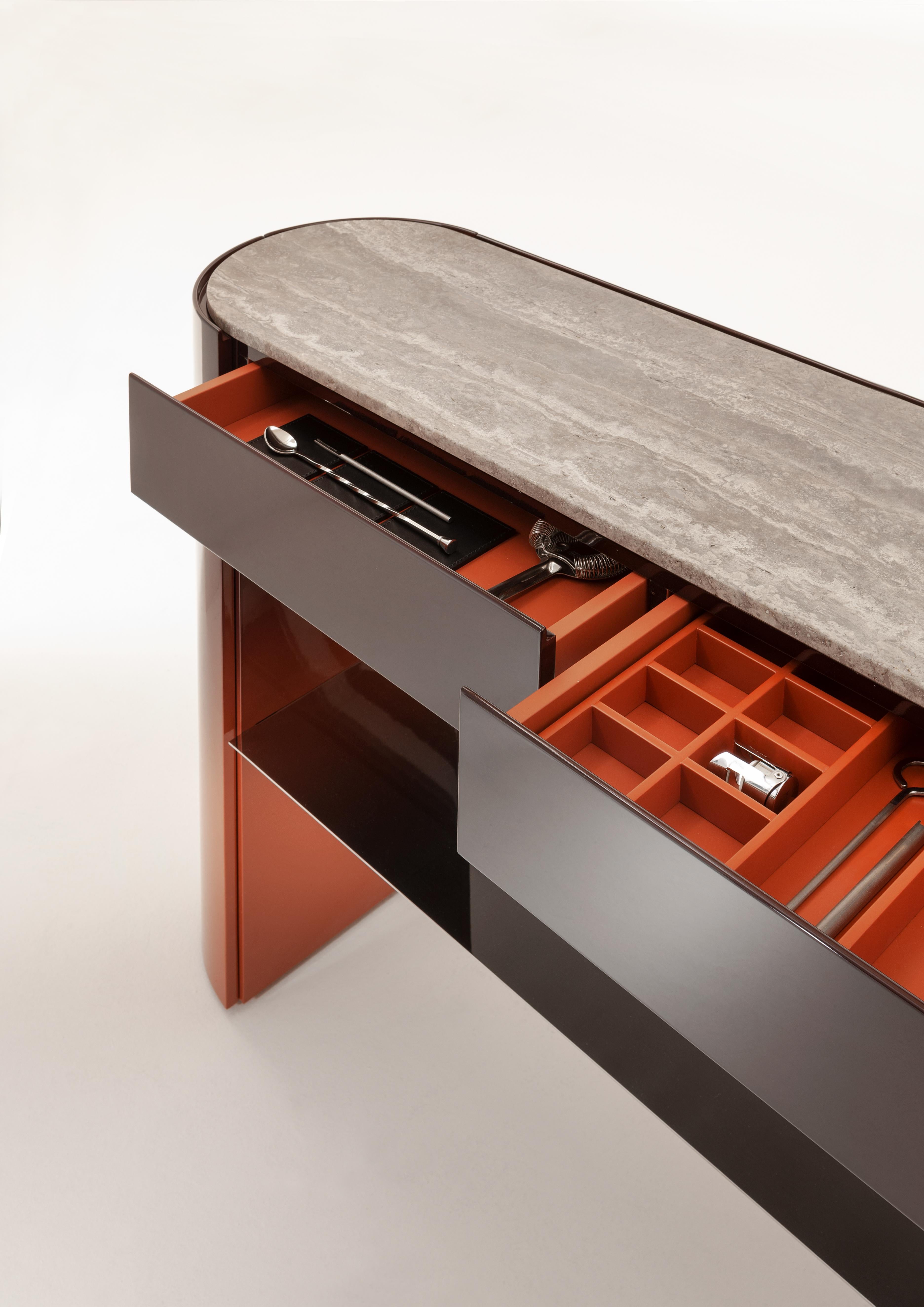 Italian Collectionist Console Table by Laurameroni For Sale