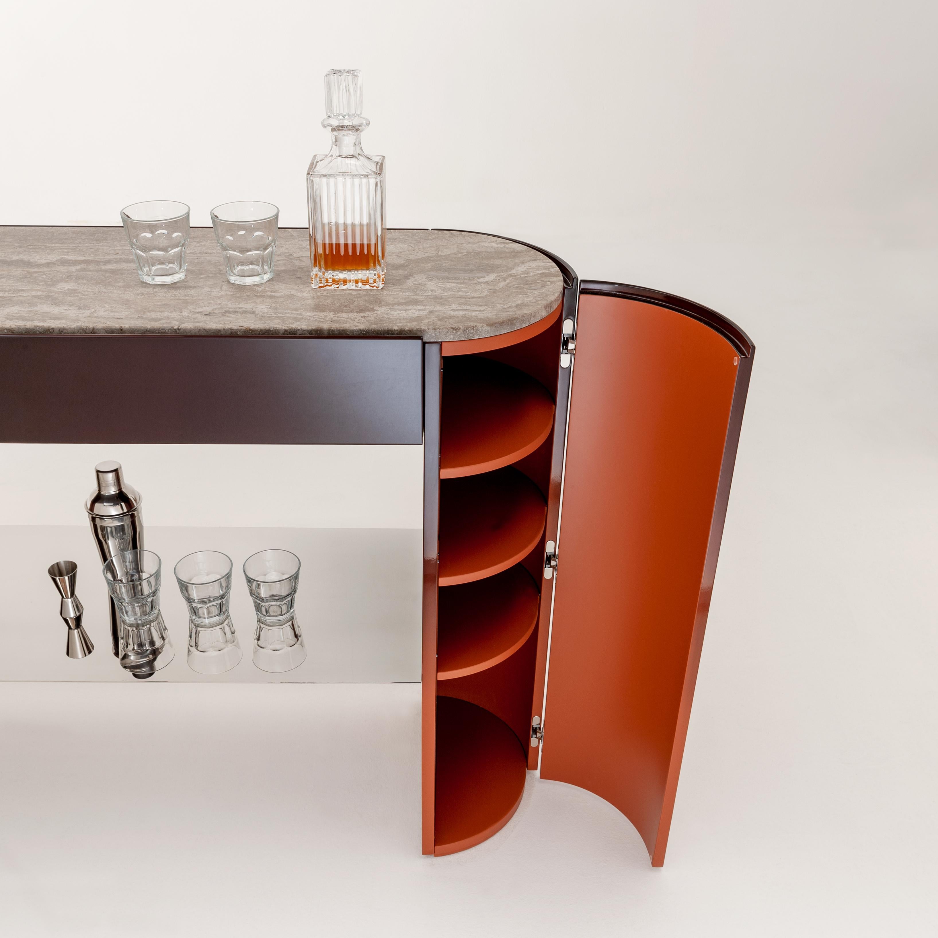 Contemporary Collectionist Console Table by Laurameroni For Sale