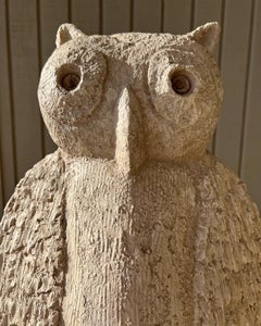 Búho de escayola y cerámica pintado a mano Collections '85 Inc.