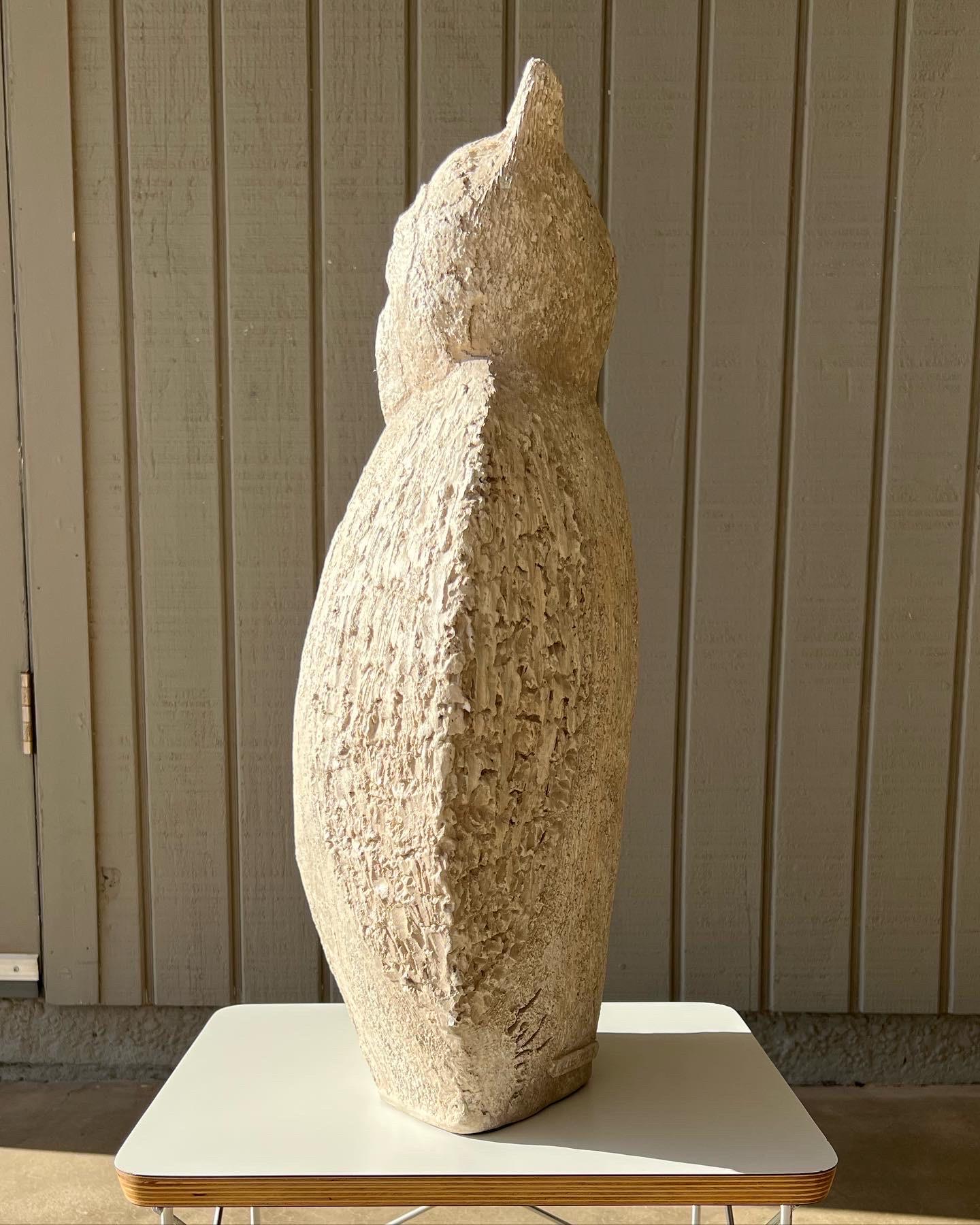Late 20th Century Collections ‘85 Inc. hand-painted plaster and ceramic owl For Sale
