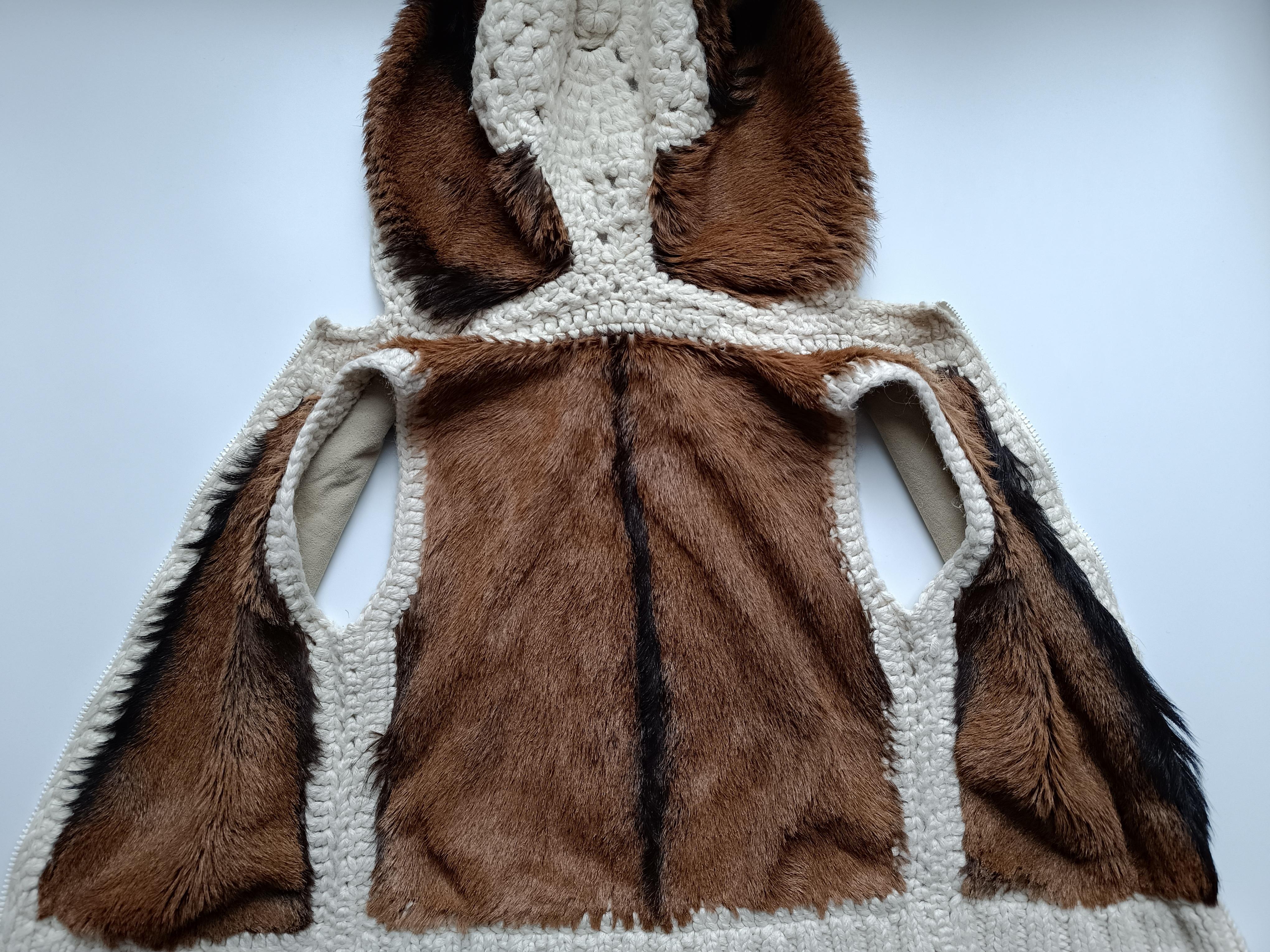 Collector! 2001 Fall RTW John Galliano for Christian Dior Sleeveless hooded / ve For Sale 11
