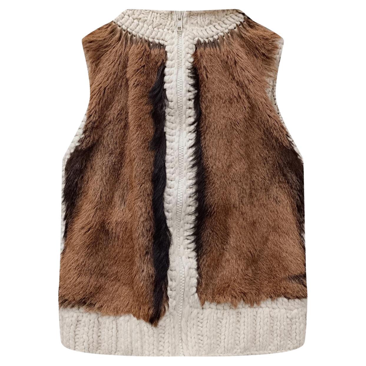 Collector! 2001 Fall RTW John Galliano for Christian Dior Sleeveless hooded / ve For Sale