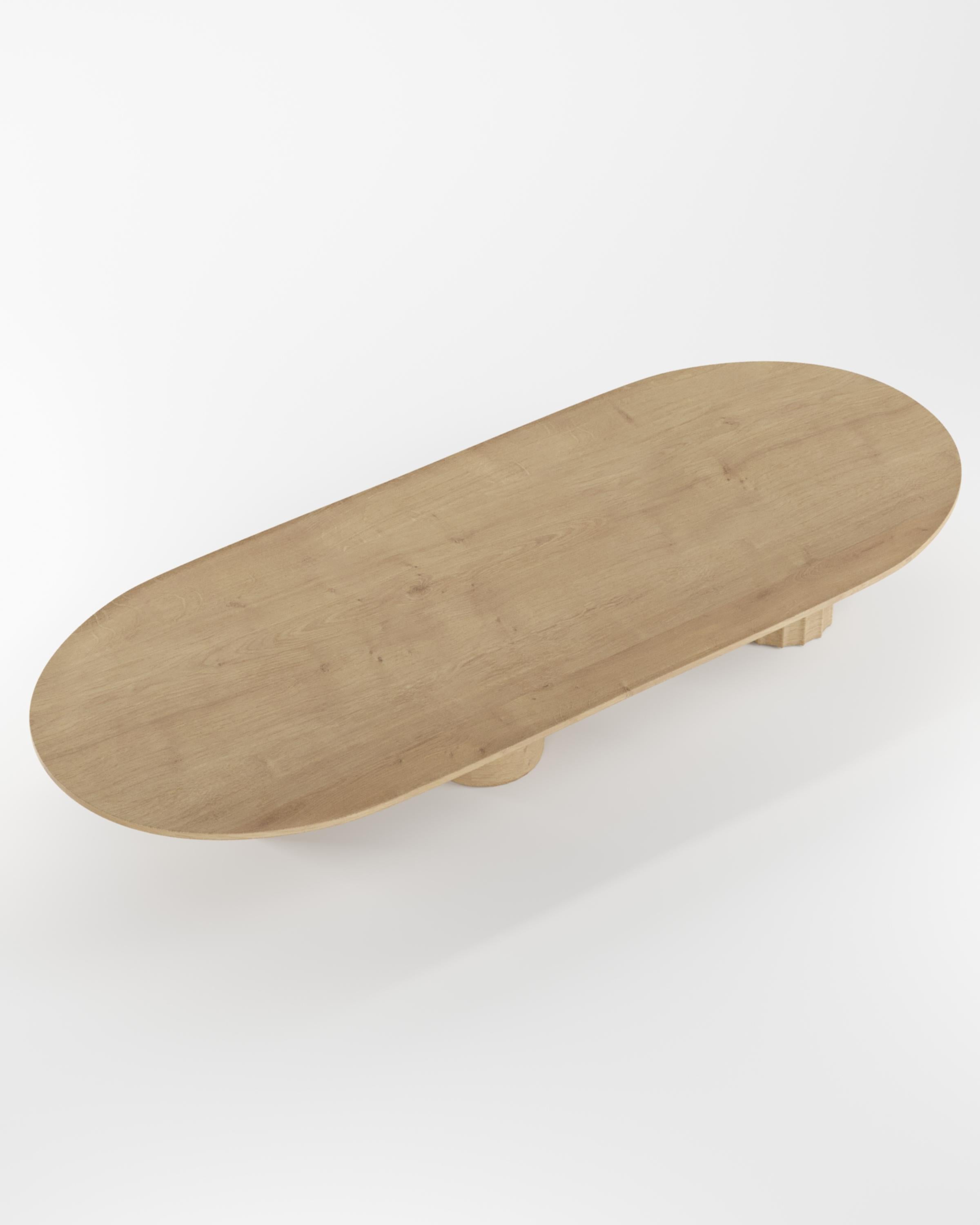European Collector- 21st Century Designed by Alter Ego Djemba Center Table Oak  For Sale