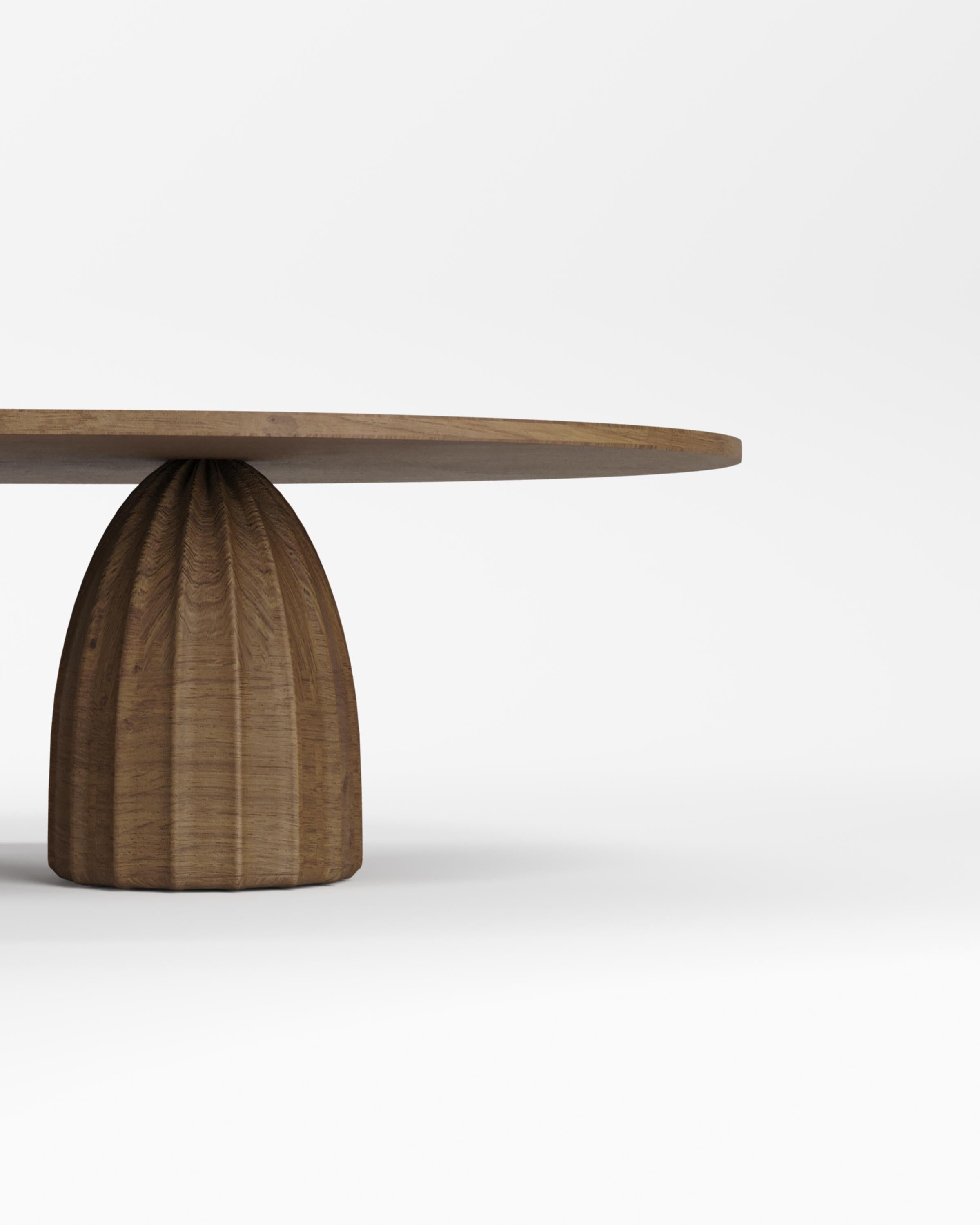 Moderne Collector- 21e siècle Conçu par Alter Ego Djembe Table centrale en chêne foncé  en vente