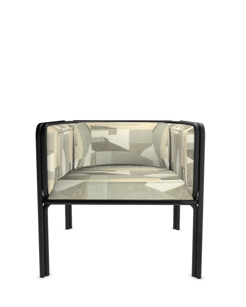 Fauteuil Collector AZ1 Designé par Francesco Zonca en tissu District Alabaster et métal laqué noir

Voici le fauteuil AZ1 - un mariage de robustesse et d'élégance raffinée. Cette chaise unique allie harmonieusement l'allure industrielle du fer et le