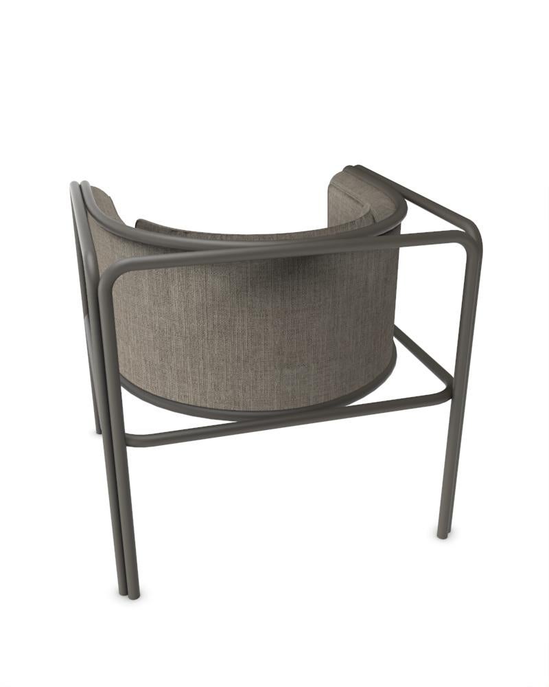 Collector AZ1 Armchair Famiglia Grey Fabric & Grey Metal by Francesco Zonca In New Condition For Sale In Castelo da Maia, PT