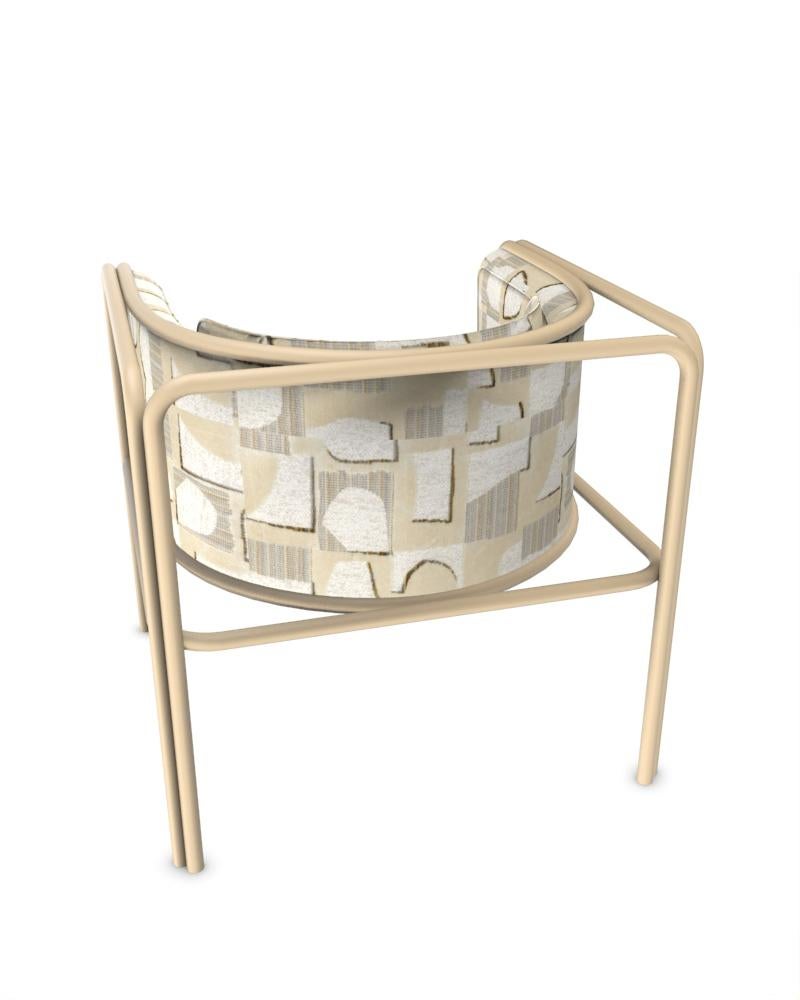 Collector AZ1 Armchair Hymne Beige Fabric & Beige Metal by Francesco Zonca In New Condition For Sale In Castelo da Maia, PT
