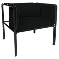 Collector AZ1 Armchair Midnight Fabric & Black Metal by Francesco Zonca