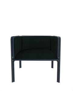 Collector AZ1 Armchair Midnight Fabric & Dark Blue Metal by Francesco Zonca