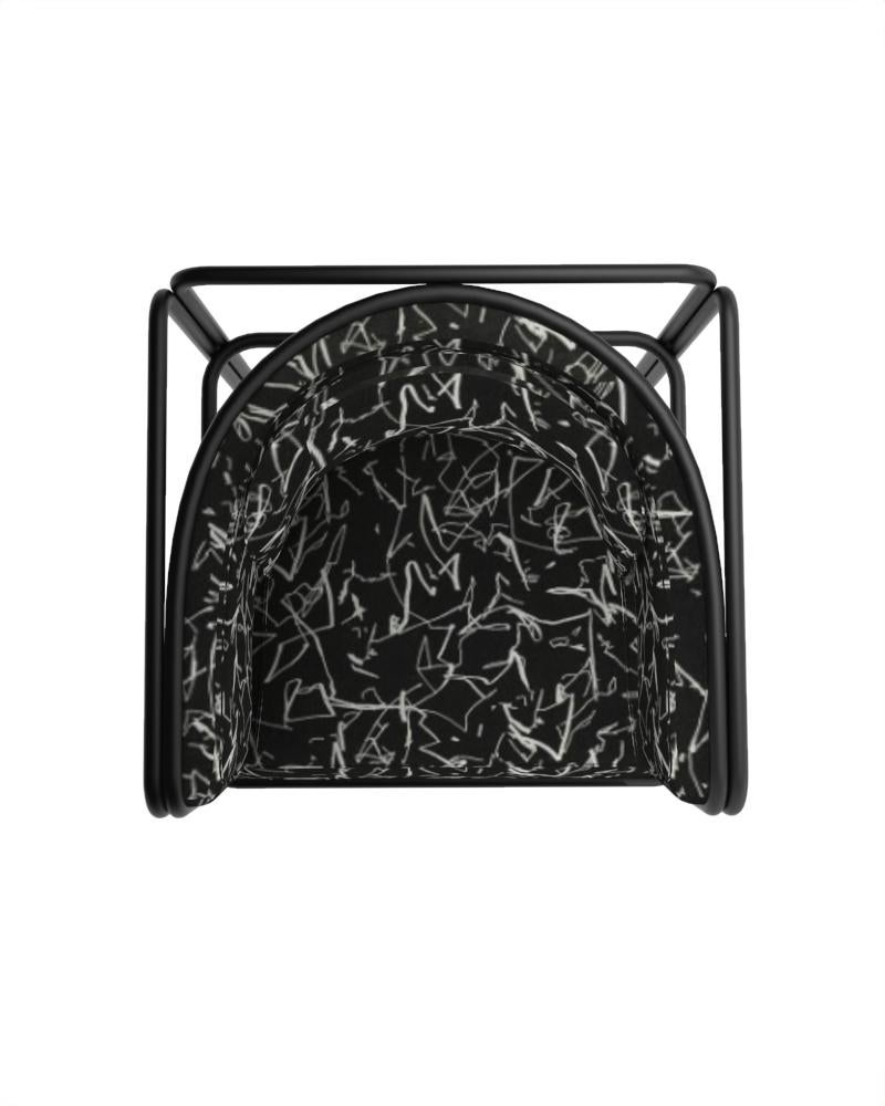 XXIe siècle et contemporain Fauteuil Collector AZ1 Tissu Noir et métal noir par Francesco Zonca en vente