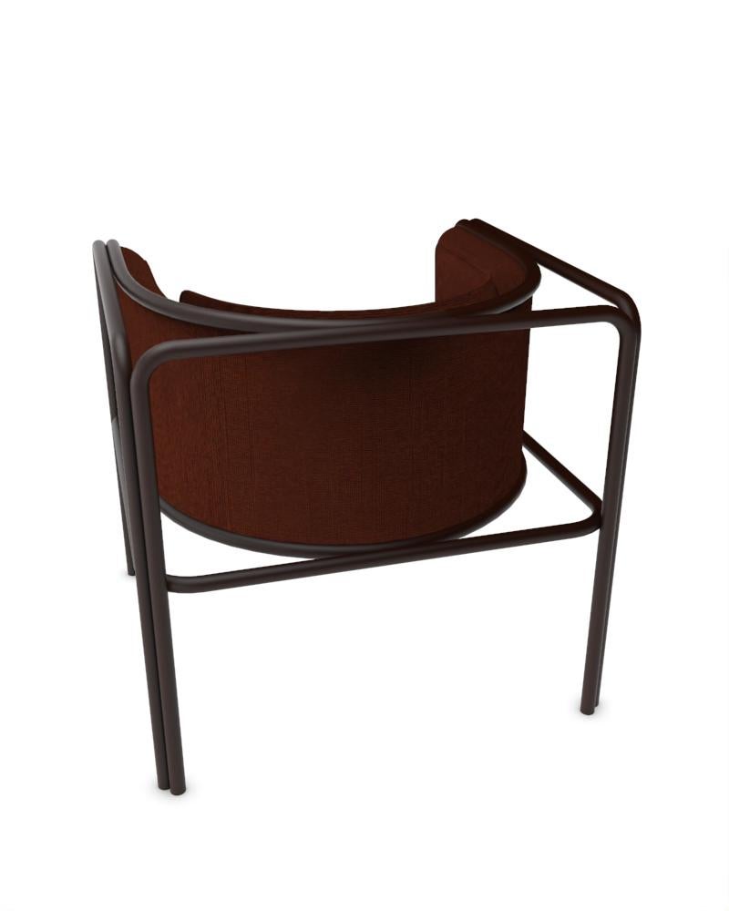 Collector AZ1 Armchair Wood Fabric & Dark Brown Metal by Francesco Zonca In New Condition For Sale In Castelo da Maia, PT