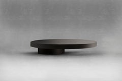Bassa Center Table in Black Oak Wood by Collector Studio