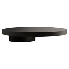 Bassa Center Table in Black Oak Wood by Collector Studio