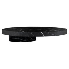 Bassa Center Table in Nero Marquina Marble by Collector Studio
