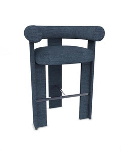Collector Cassette Bar Chair Fully Upholstered Dark Seafoam Fabric by Alter Ego