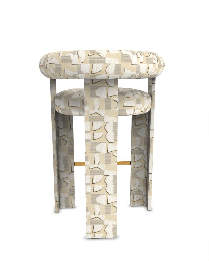 Sedia da bar a cassetta Collector completamente rivestita in tessuto Hymne Beige di Alter Ego In condizioni Nuovo in vendita a Castelo da Maia, PT