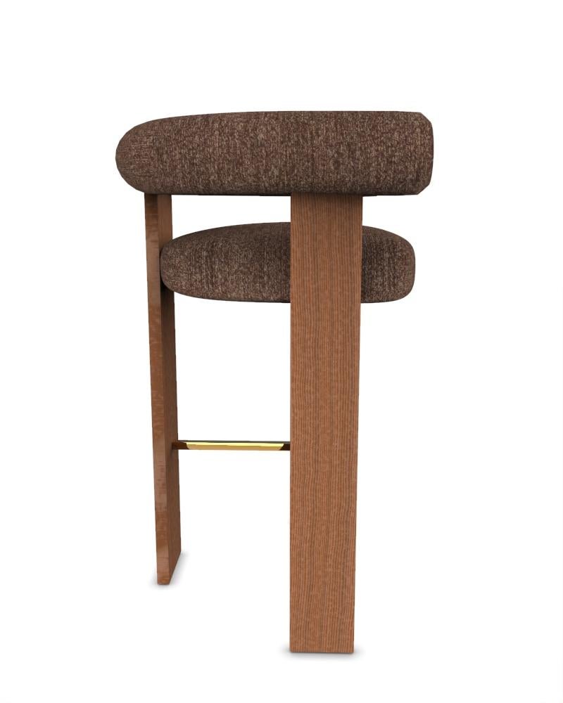 Sedia da bar moderna a cassetta Collector rivestita in tessuto marrone Fabrice e Oak Oak fumé di Alter Ego


L 45 cm  17,7