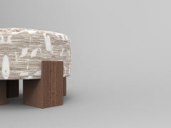 Collector Cassette Puff Casamance Douce Folie Grége Fabric by Alter Ego Studio