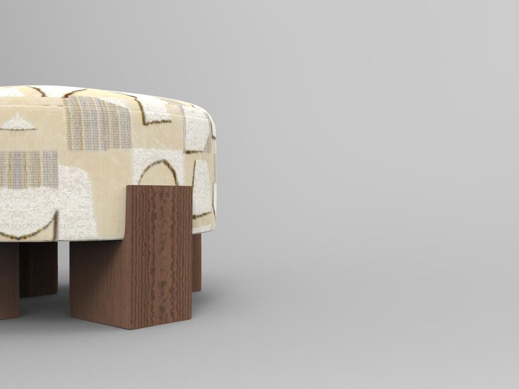 Collector Contemporary Cassette Puff Casamance Hymne Beige Fabric by Alter Ego Studio

This piece is underpinned by a Minimalist and sophisticated aesthetic of clean lines.

Dimensions
Ø 60 cm 23”
H 38 cm 15”

Product features
Structure in Oak wood.