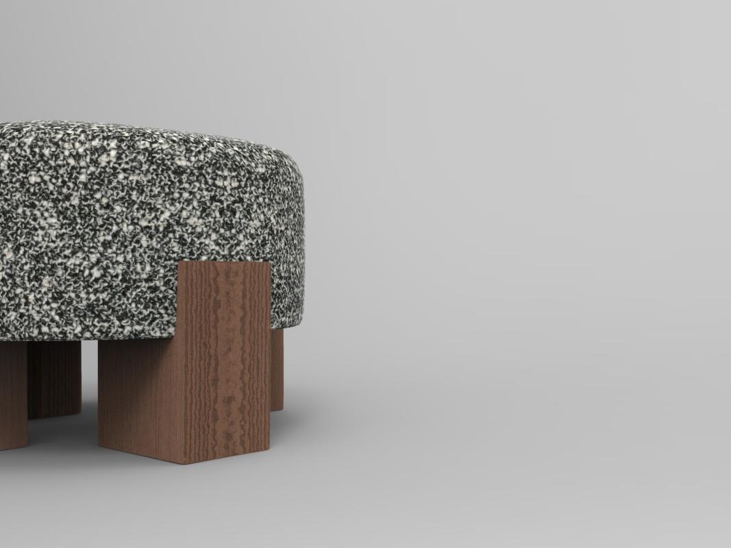 Collector Contemporary Cassette Puff in Kvadrat Zero 0004 Fabric by Alter Ego Studio

This piece is underpinned by a Minimalist and sophisticated aesthetic of clean lines.

Dimensions
Ø 60 cm 23”
H 38 cm 15”

Product features
Structure in Oak wood.