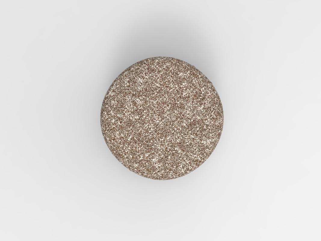 Contemporary Collector Cassette Puff in Kvadrat Zero 0009 Fabric by Alter Ego Studio For Sale