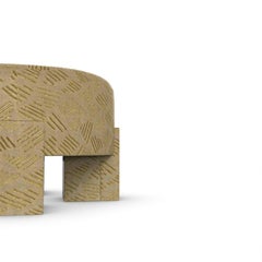 Collector Cassette Puff in Linen Kuba by Larsen Fabric by Alter Ego Studio