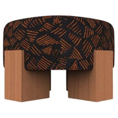 Collector Cassette Puff in Marine Kuba by Larsen Fabric by Alter Ego Studio