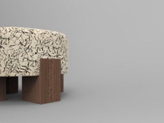 Puff a cassetta Collector in Scribble Monochrome Kirkby Design by Alter Ego Studio