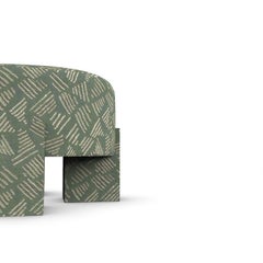 Collector Cassette Puff in Sea Glass Kuba von Larsen Fabric von Alter Ego Studio