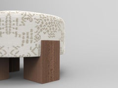 Collector Cassette Puff Outdoor Kolymbetra Beige Fabric by Alter Ego Studio