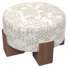 Collector Cassette Puff Outdoor Kolymbetra Beige Fabric by Alter Ego Studio