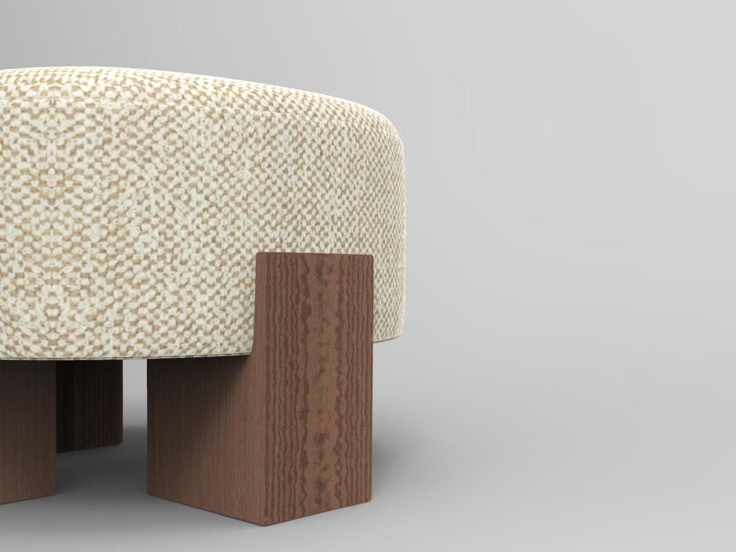 Collector Contemporary Cassette Puff Outdoor Spugna Beige Fabric by Alter Ego Studio

This piece is underpinned by a Minimalist and sophisticated aesthetic of clean lines.

Dimensions
Ø 60 cm 23”
H 38 cm 15”

Product features
Structure in Oak wood.