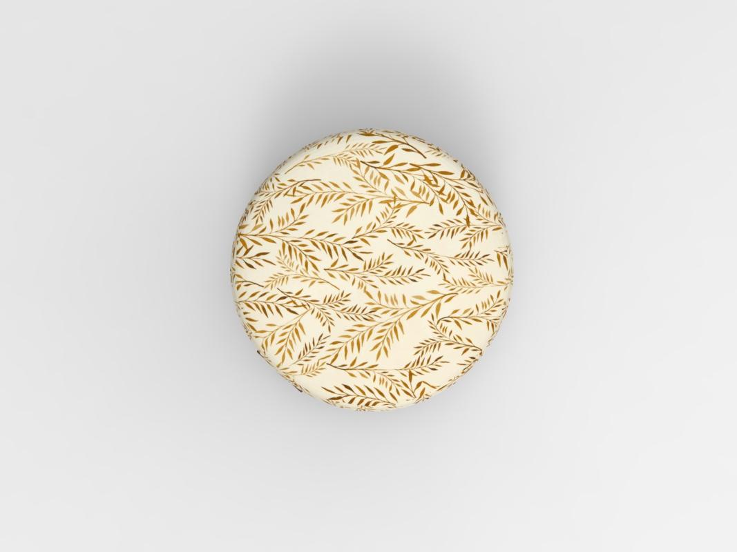 Contemporary Collector Cassette Puff Outdoor Talea Yellow Fabric by Alter Ego Studio For Sale