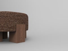 Collector Cassette Puff Outdoor Tricot Brown Fabric by Alter Ego Studio